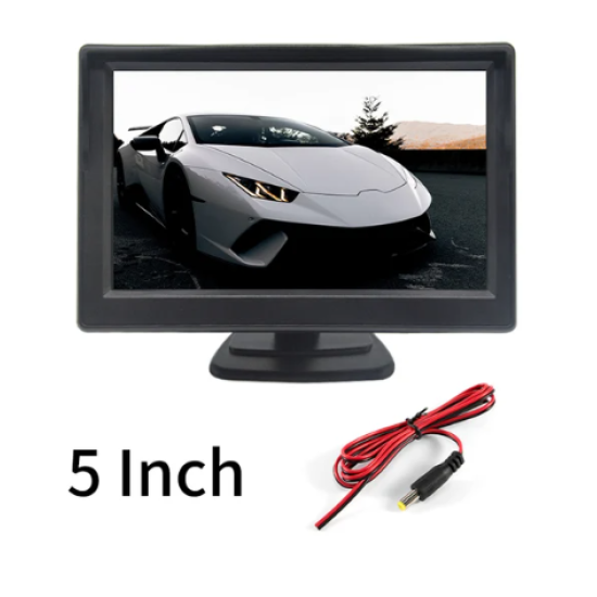 5-дюймовый автомобильный монитор TFT LCD HD Digital 16:9 800 *480 Экран 2-полосный видеовход для камеры заднего вида DVD VCD